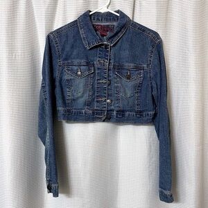 cropped lightweight jean jacket